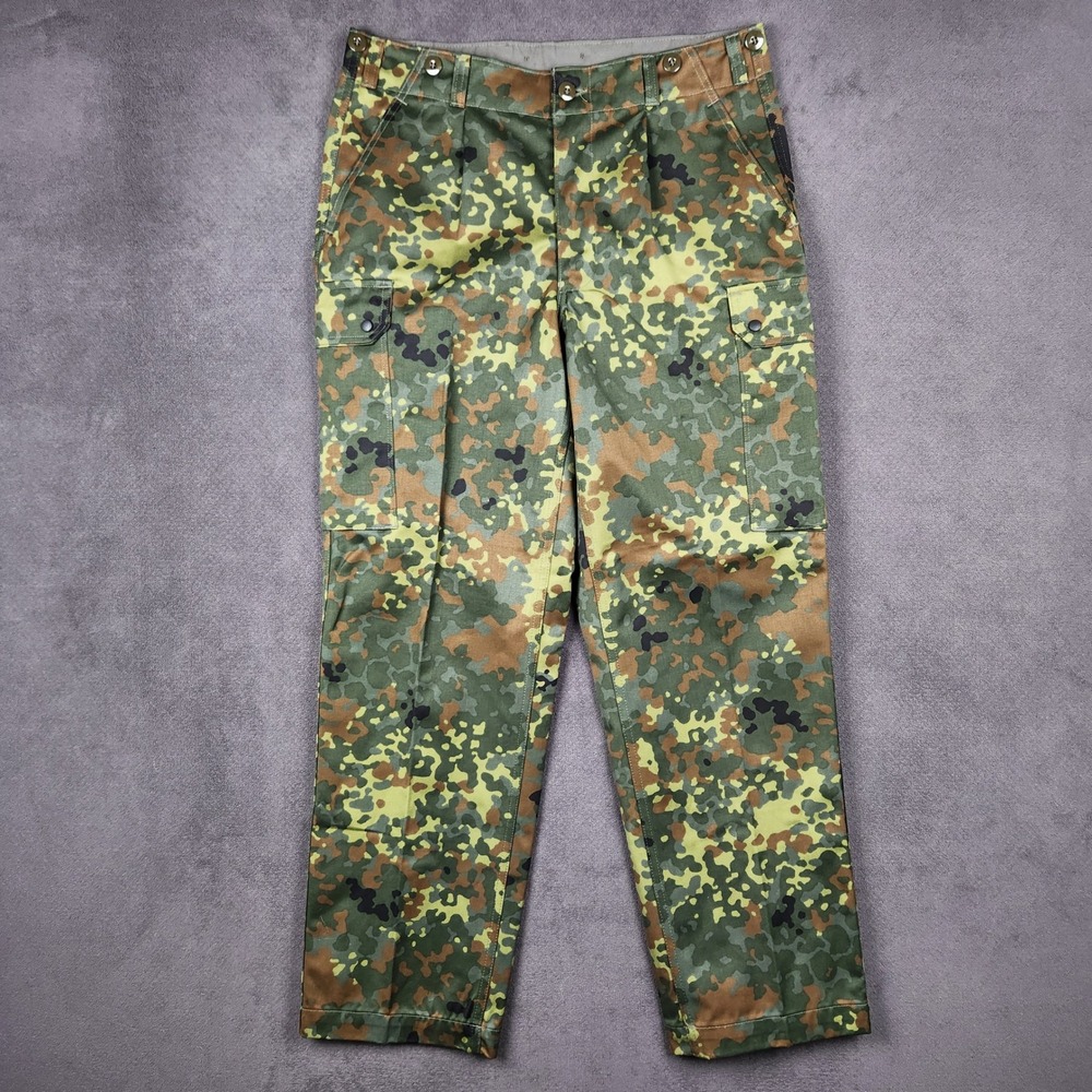 Leo Kohler Cargo Pants Mens 36x32 Green Flecktarn Camo German Measures 35x31